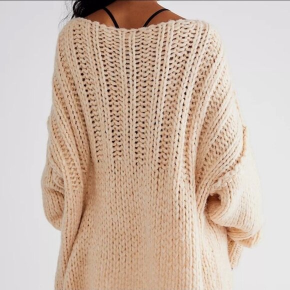 Free People Be There All Over Knit Oversized Comfy Sweater Small - Picture 16 of 16